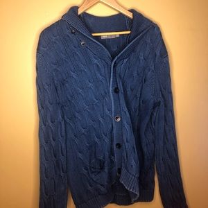 VINCE navy blue knit cardigan XXL